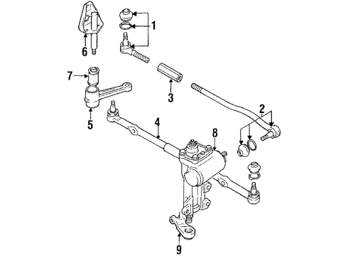 1998 Chevy Tracker Pitman Arm Diagram for 96059580