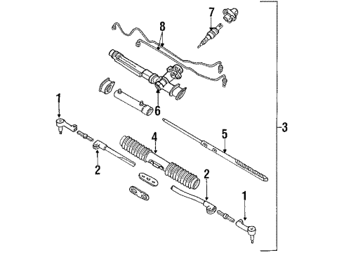 1990 Chevy Corsica P/S Pump & Hoses, Steering Column, Steering Gear & Linkage Diagram