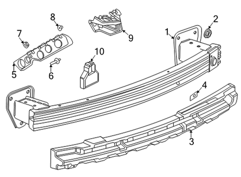 2021 Chevy Trailblazer Bumper & Components - Rear Diagram 5 - Thumbnail