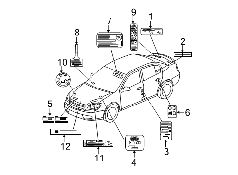2005 Chevy Cobalt Information Labels Diagram