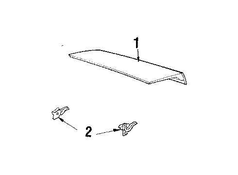 1988 Pontiac Sunbird Cylinder & Keys, Rear Diagram for 12398668