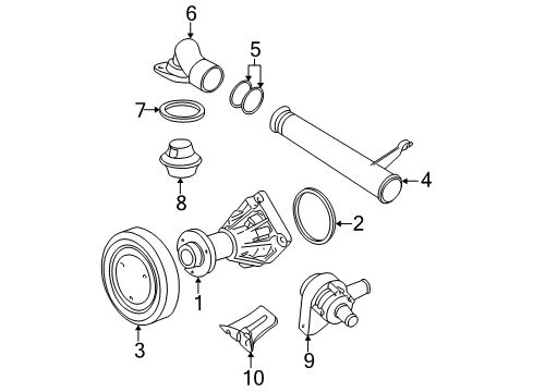 2000 Saturn LW2 Cooling System, Radiator, Water Pump, Cooling Fan Diagram 1 - Thumbnail