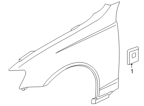 2009 Pontiac G8 Exterior Trim - Fender Diagram