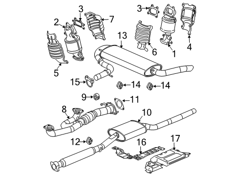 2004 Saturn Vue Catalytic Converter Diagram for 15842642