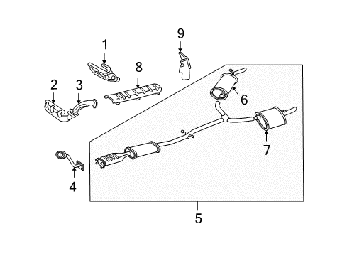 2000 Buick Park Avenue Exhaust Manifold, Passenger Side Diagram for 24507480