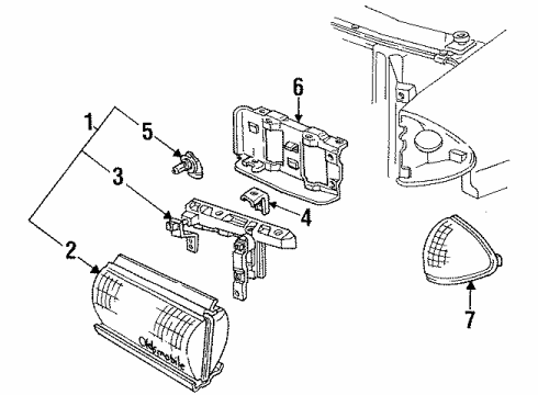 1993 Oldsmobile 98 Bulbs Diagram