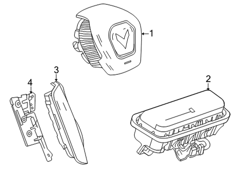 2022 Chevy Corvette Air Bag Components Diagram