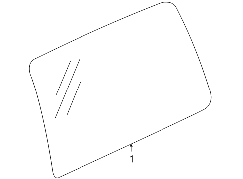 2008 Chevy Uplander Side Loading Door - Glass & Hardware Diagram