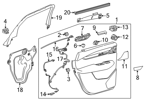 2023 Cadillac XT5 Handle, Inside, Titanium, Front Driver Side Diagram for 84906958