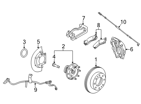 2015 Chevy Silverado 2500 HD Front Brakes Diagram 2 - Thumbnail