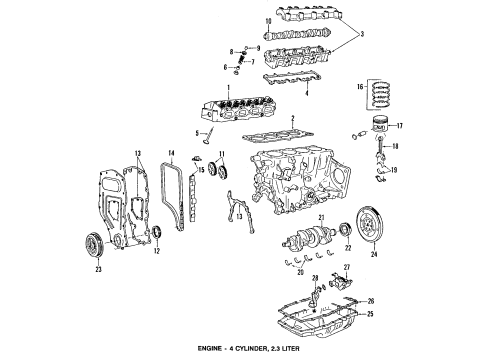 1991 Oldsmobile Cutlass Supreme Tensioner Diagram for 24570356