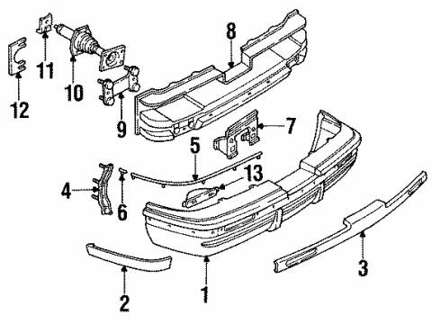1996 Buick Roadmaster Rear Bumper Diagram