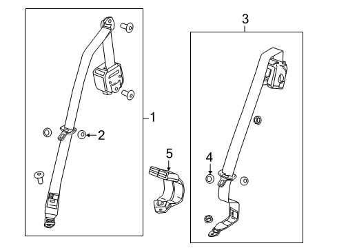 2022 Buick Encore Rear Seat Belts Diagram