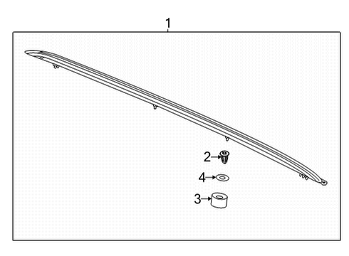 2022 Cadillac Escalade ESV Luggage Carrier Diagram 1 - Thumbnail