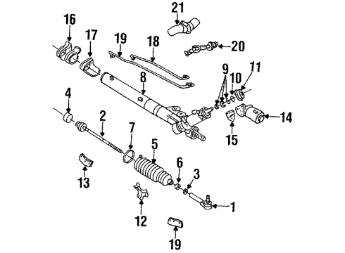 1994 Cadillac DeVille Tie Rod Boot Diagram for 26035404