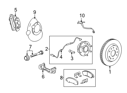 2020 Cadillac Escalade ESV Anti-Lock Brakes Diagram