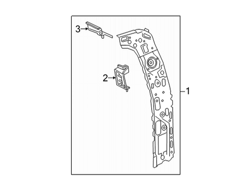 2020 Chevy Silverado 2500 HD Lock Pillar Diagram 2 - Thumbnail
