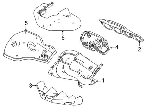 2021 Chevy Corvette Heat Shield, Inner Driver Side Diagram for 12702513
