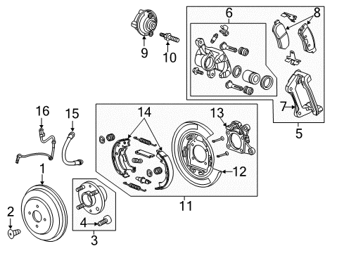 2015 Chevy Spark EV Rear Brakes Diagram