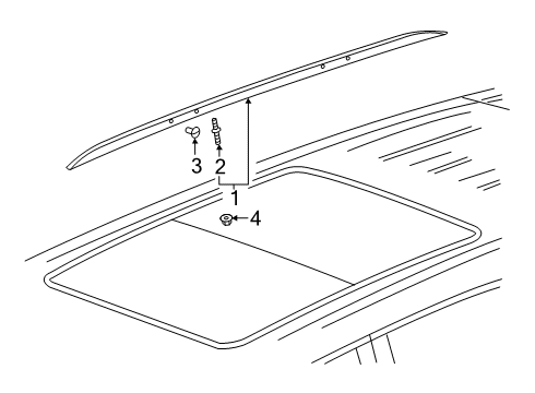 2024 Cadillac XT6 Luggage Carrier Diagram