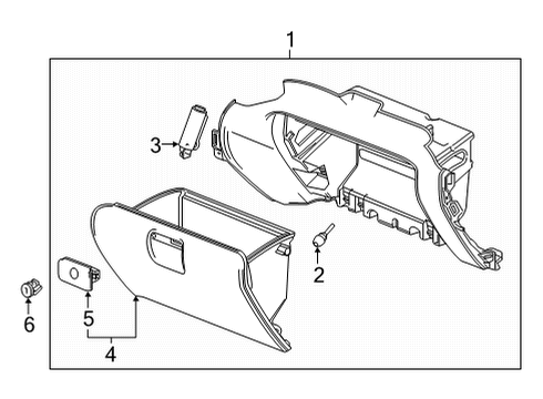 2021 Chevy Silverado 2500 HD Glove Box Diagram