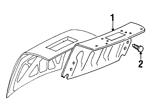 1998 Cadillac DeVille Interior Trim - Trunk Lid Diagram