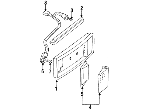 1998 Cadillac DeVille Backup & License Lamps Diagram