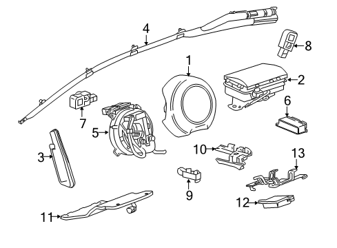 2014 Chevy Camaro Air Bag Components Diagram