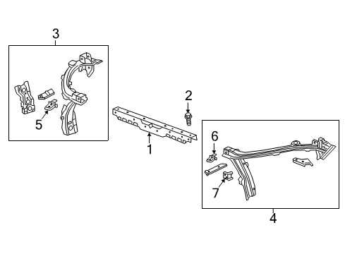 2022 Chevy Equinox Radiator Support Diagram