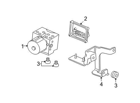 2009 Chevy Suburban 2500 ABS Components Diagram