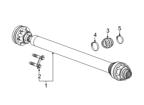 2023 Chevy Silverado 1500 Drive Shaft - Front Diagram