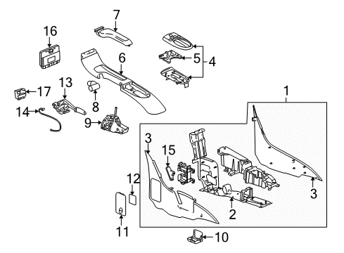 2005 Chevy SSR Center Console Diagram