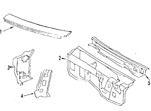 1984 Oldsmobile Toronado Cowl Panels Diagram