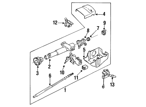 1994 Chevy Cavalier Steering Column, Steering Wheel Diagram 2 - Thumbnail