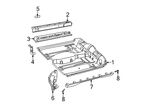 1996 Chevy Cavalier End Cap, Front Outer Driver Side Diagram for 22650643