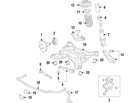 2010 Chevy Camaro Trailing Arm Bushing Diagram for 92202986