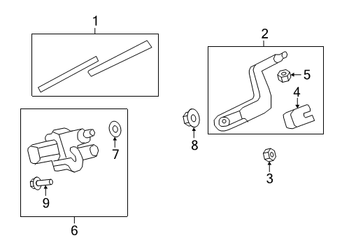 2012 GMC Acadia Lift Gate - Wiper & Washer Components Diagram