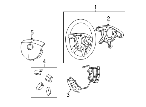 2006 Pontiac GTO Steering Column, Steering Wheel Diagram