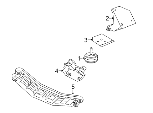 2006 Pontiac GTO Engine & Trans Mounting Diagram