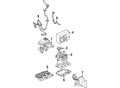 1998 Saturn SC1 Anti-Lock Brakes Diagram