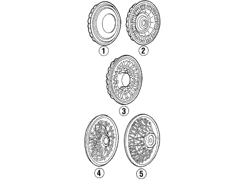 1989 Chevy Caprice Wheel Cover Diagram for 463226
