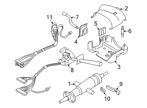 2005 Buick Century Shroud, Switches & Levers Diagram