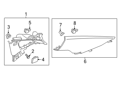 2021 Chevy Malibu Interior Trim - Quarter Panels Diagram
