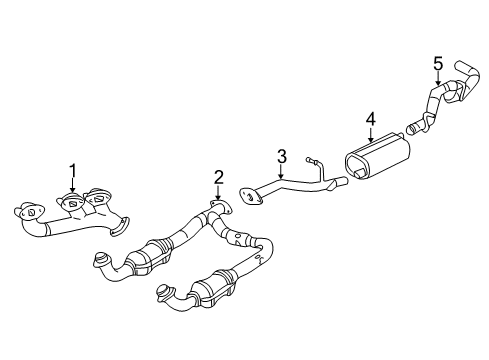 2004 Chevy Silverado 1500 Exhaust Components, Exhaust Manifold Diagram 1 - Thumbnail