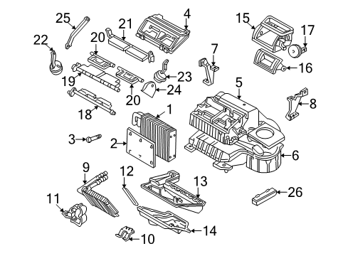 2005 Buick Century A/C Evaporator & Heater Components Diagram
