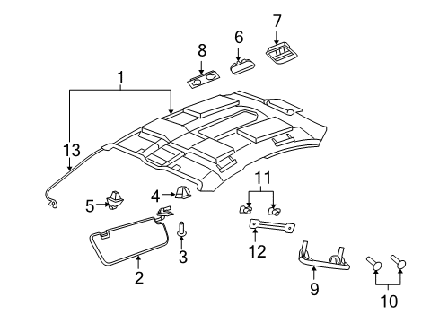 2009 Pontiac G8 Sunroof Diagram