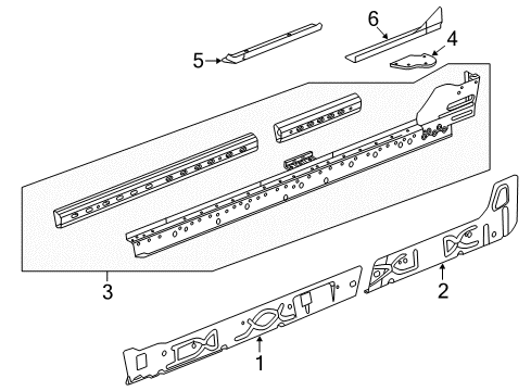 2016 Chevy Silverado 2500 HD Rocker Panel Diagram