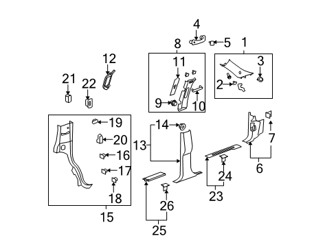 2012 GMC Yukon XL 1500 Power Seats Diagram