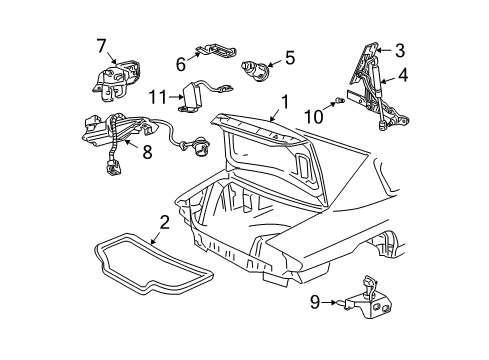 2004 Buick Regal Trunk Lid Diagram