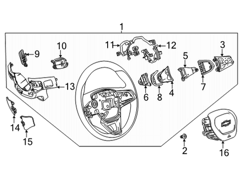 2024 Chevy Trailblazer Steering Wheel & Trim Diagram